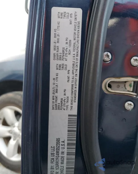 2021 Ram 1500 Classic Tradesman from USA, damaged, VIN 1C6RR7FG4MS523565